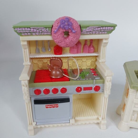 Fisher Price Loving Family Dolls House Kitchen Set‎ 2008 - Picture 2 of 8